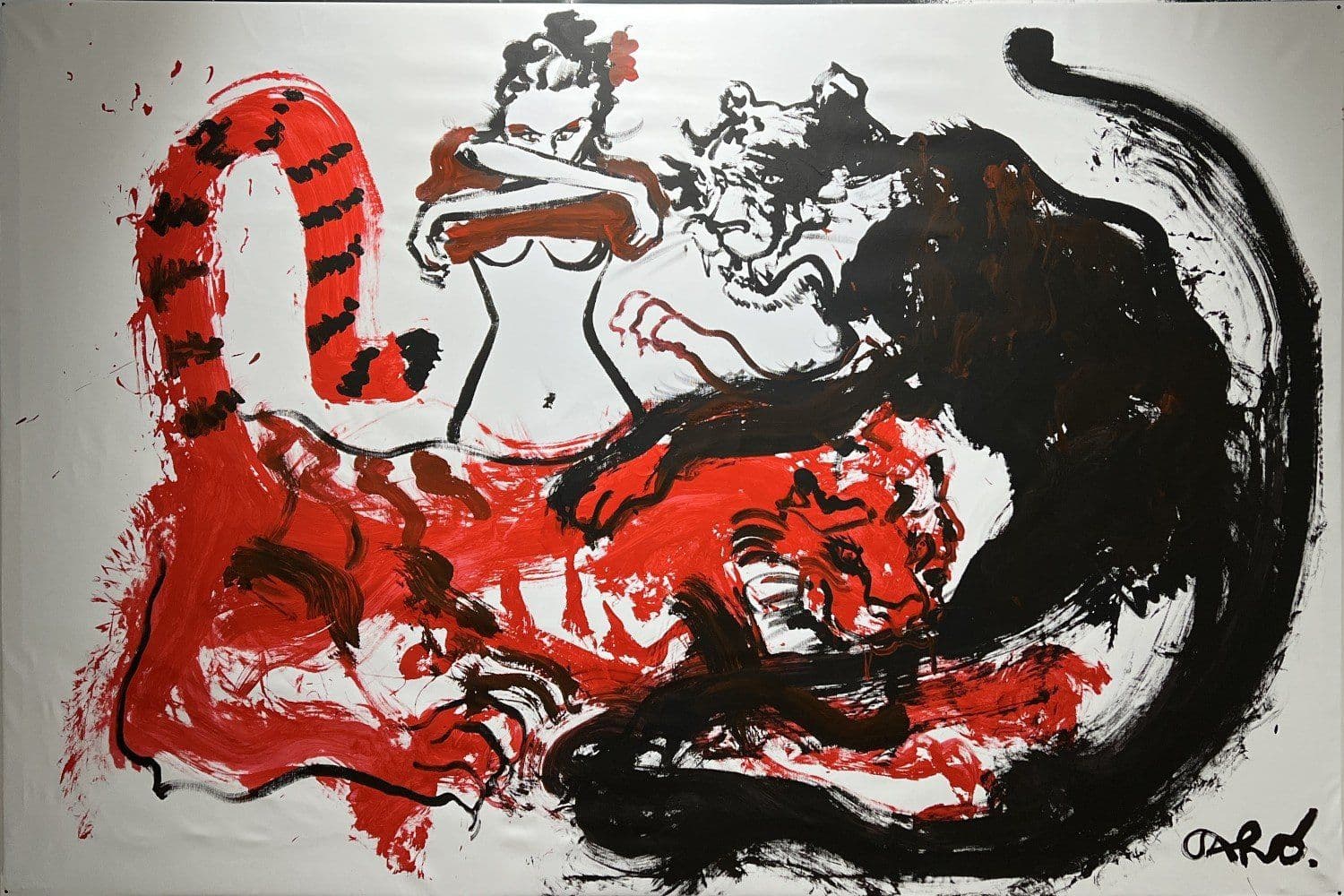 Untitled (red/black Tigers)