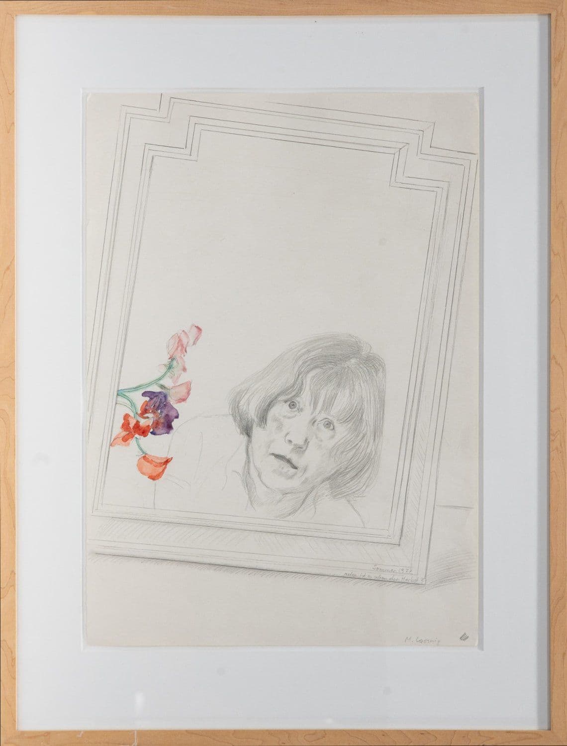 Selbstporträt im Atelierspiegel