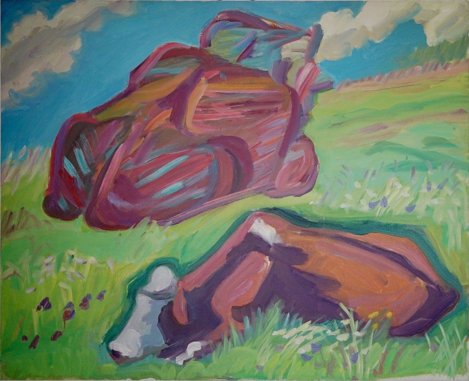 Ich und Kuh (Kuhweide)